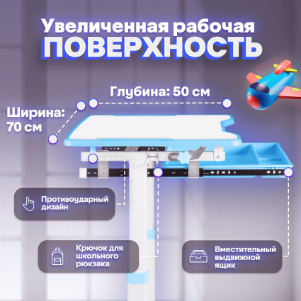 5. Увеличенная глубина столешницы